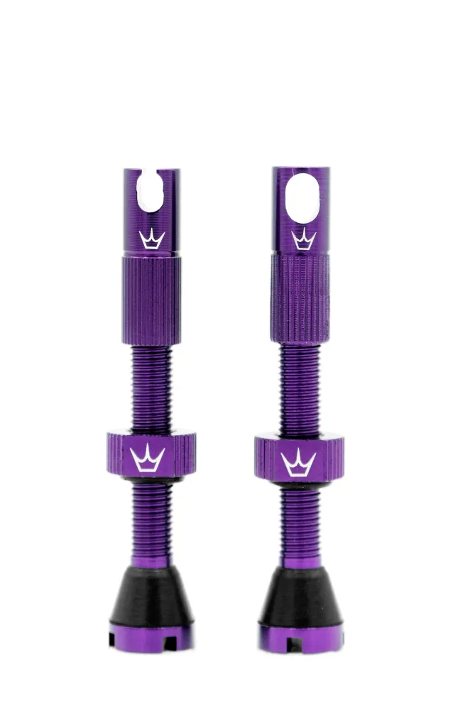 PEATY'S x Chris King MK2 Presta 42 mm bezdušové ventilky (x2) Violet