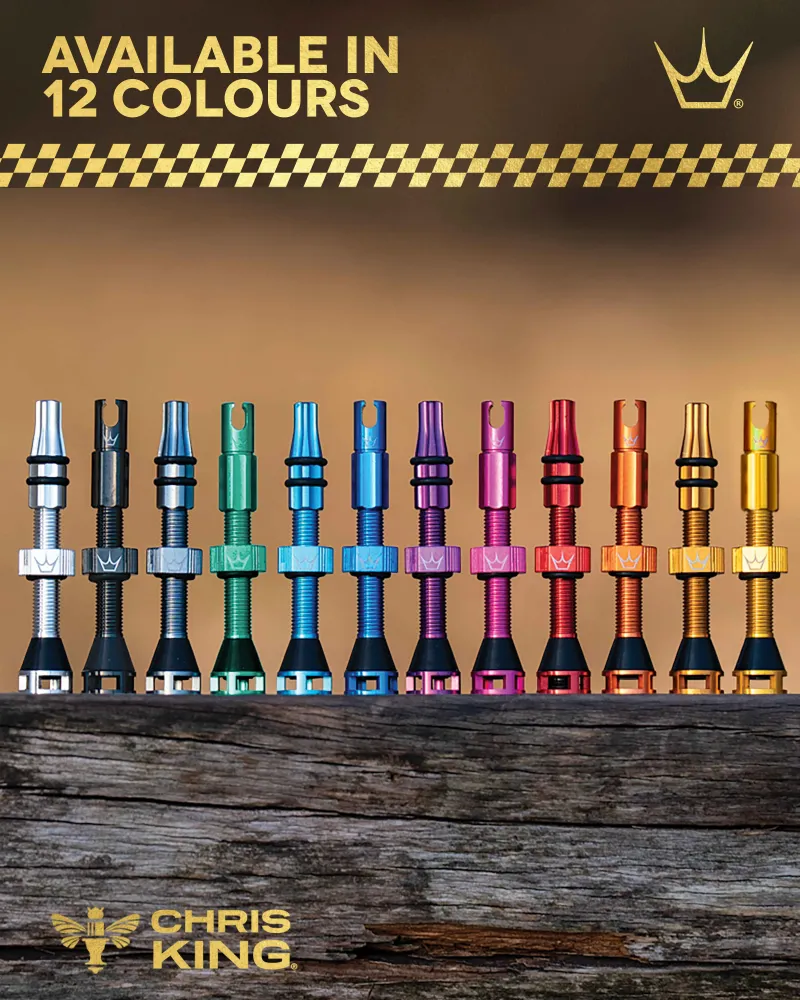 PEATY'S HOLESHOT FAST FLOW 42mm bezdušové ventilky (x2) černé