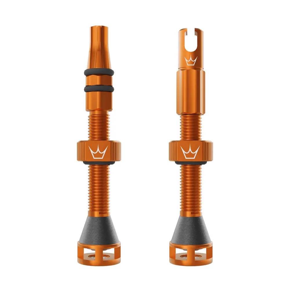 PEATY'S HOLESHOT FAST FLOW 42mm bezdušové ventilky (x2) oranžové