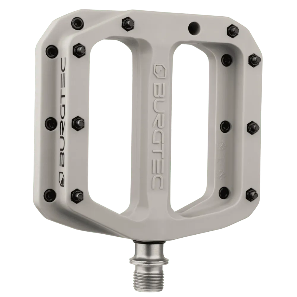 Ploché pedály BURGTEC MK4 Composite Nase Grey