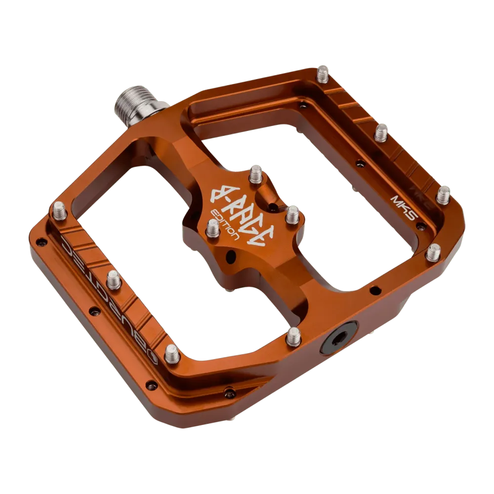 Ploché pedály BURGTEC PENTHOUSE FLAT MK5 B-RAGE EDITION Kash Bronze