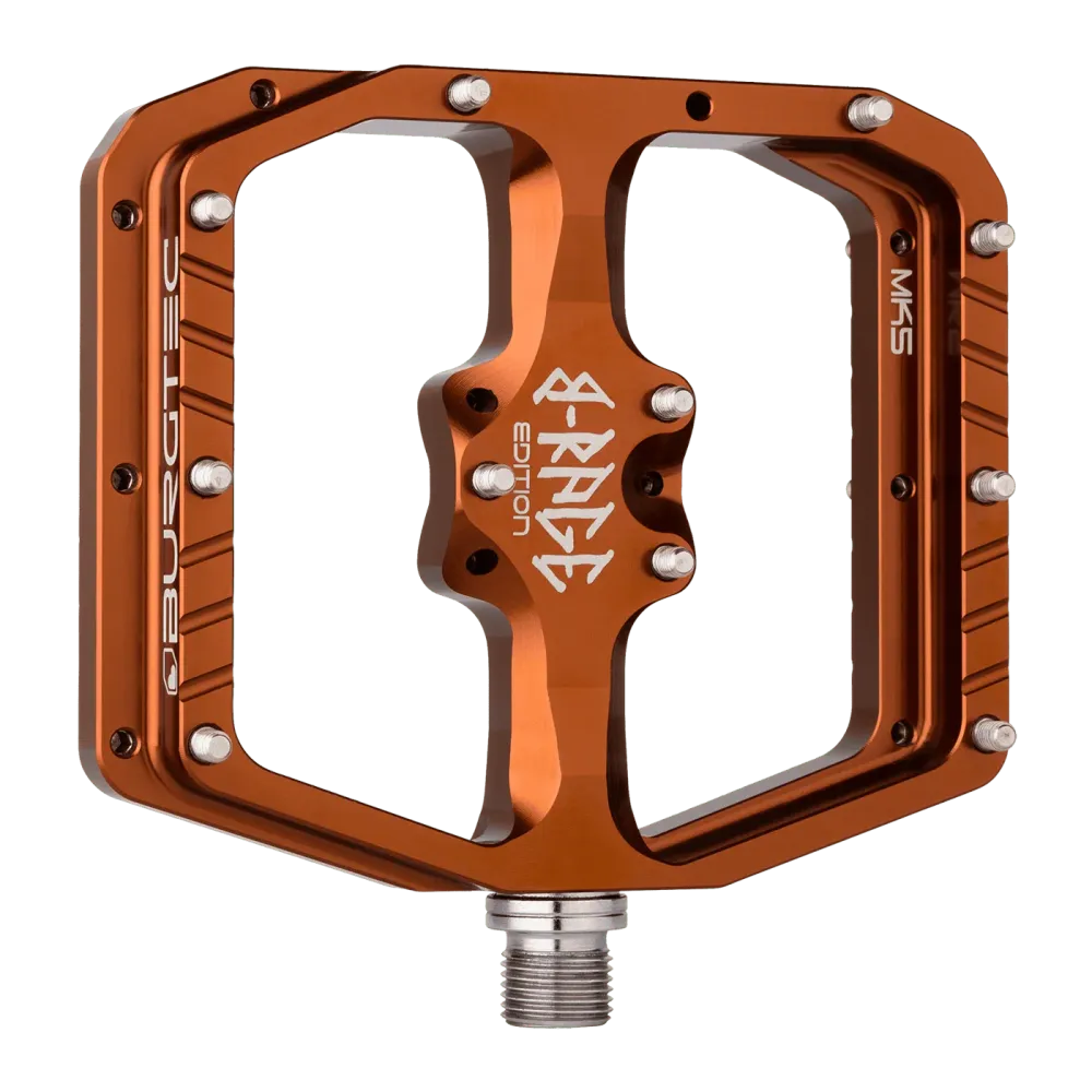 Ploché pedály BURGTEC PENTHOUSE FLAT MK5 B-RAGE EDITION Kash Bronze