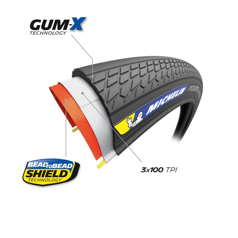 Pneumatika MICHELIN POWER ADVENTURE Competition Line 700x42c Tubeless Ready Black