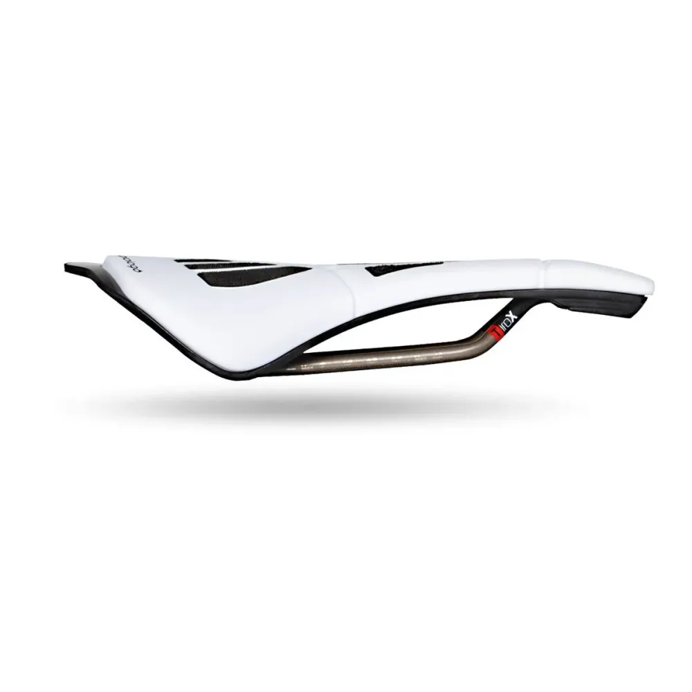 PROLOGO SCRATCH M5 CPC Sedlo Tirox Rails 140mm šířka bílá