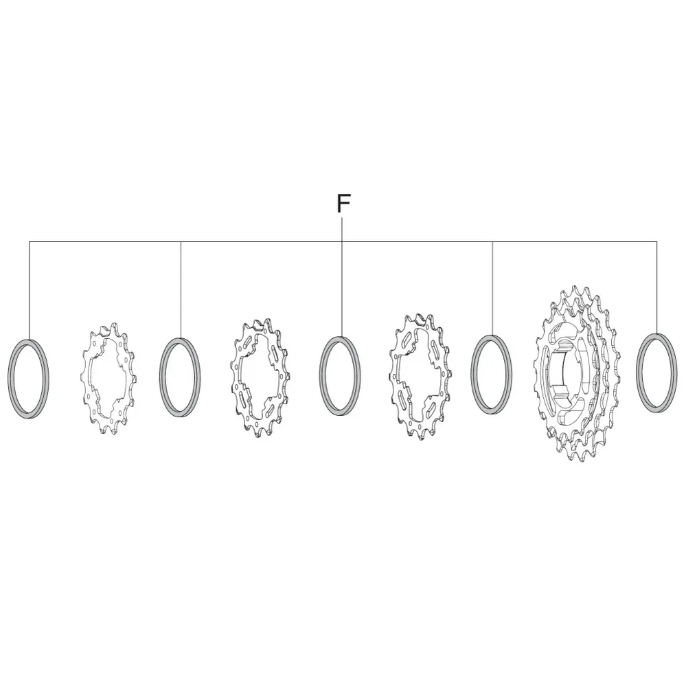 Rozpěrka kazety CAMPAGNOLO 12V 2mm (x5)