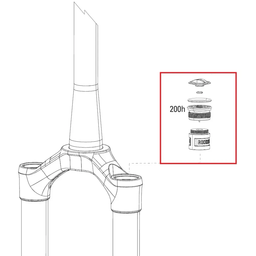 Sada horní vzduchové krytky ROCKSHOX SID 32mm B1-B4 (2017-2020).SID SL C1+ (2021+).REBA-10/REBA-12/REBA-15 A2-A8(2018-2025)