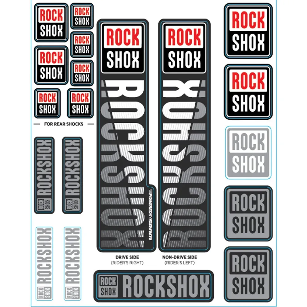 Sada samolepek pro ROCKSHOX Single Tee Forks 35 mm Divers (2018+) White