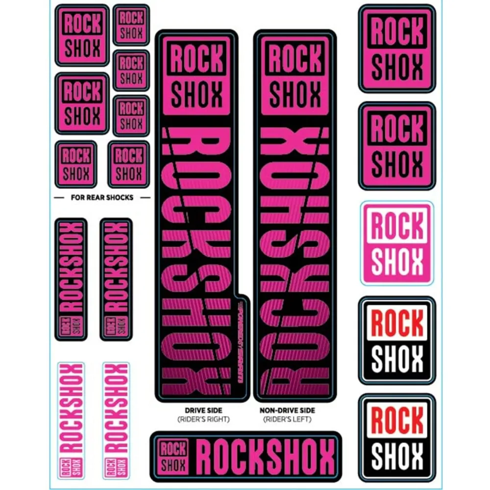 Sada samolepek pro ROCKSHOX Single Tee vidlice 30/32 mm (2018+) Purple