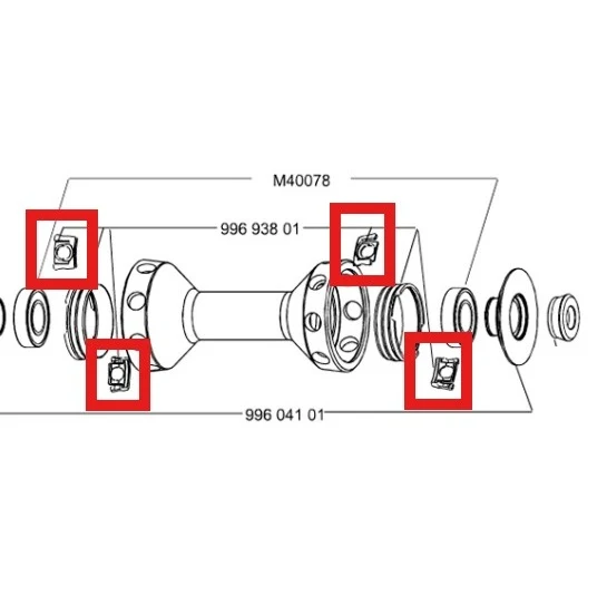 Sada 2 stříbrných kroužků MAVIC TRACOMP + klipy
