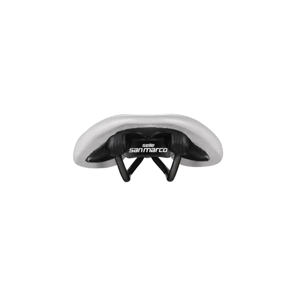 SAN MARCO ALLROAD SUPERCONFORT OPEN-FIT RACING L3 Sedlo šířka 146 mm Xsilite ocelové lišty šedá/bílá