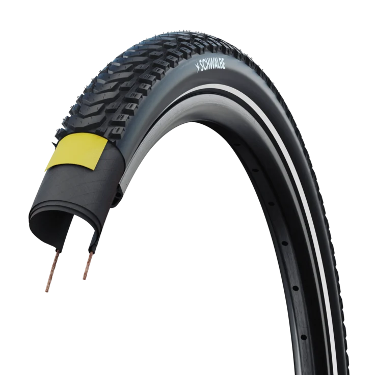 SCHWALBE MARATHON MONDIAL 650x57 ADDIX V-Guard Reflex TubeType Soft Black pneumatika