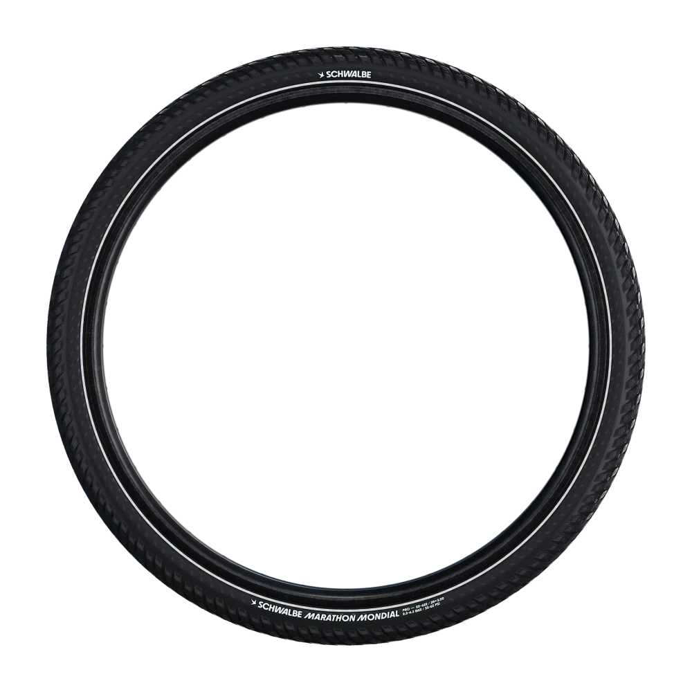 SCHWALBE MARATHON MONDIAL 700x57 ADDIX V-Guard Reflex TubeType Soft Black pneumatika