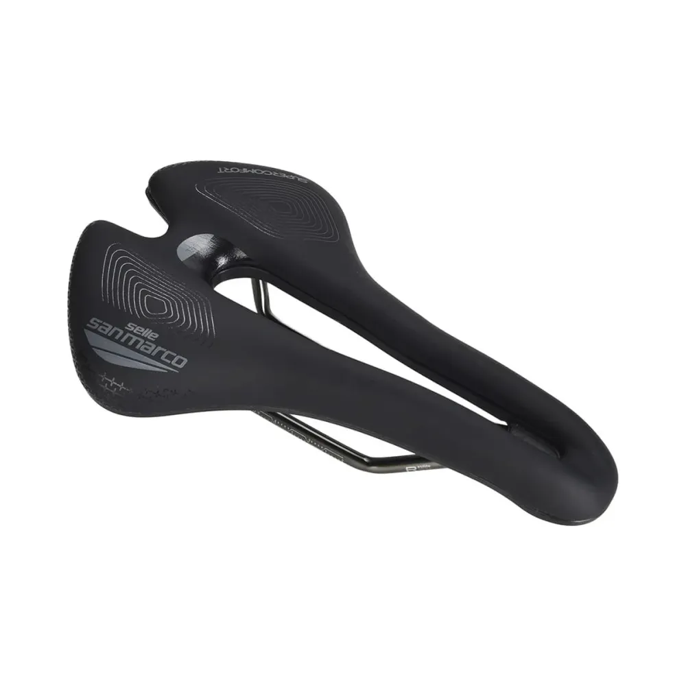 Sedlo SAN MARCO APSIDE SHORT SUPERCOMFORT OPEN-FIT RACING 149mm kolejnice Manganese