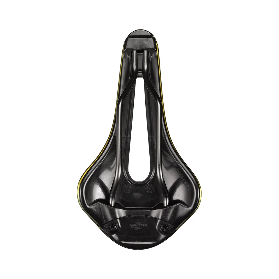 Sedlo SAN MARCO SHORTFIT 2.0 OPEN-FIT RACING L3 Šířka 155mm Ocelové lišty Xsilite Gold