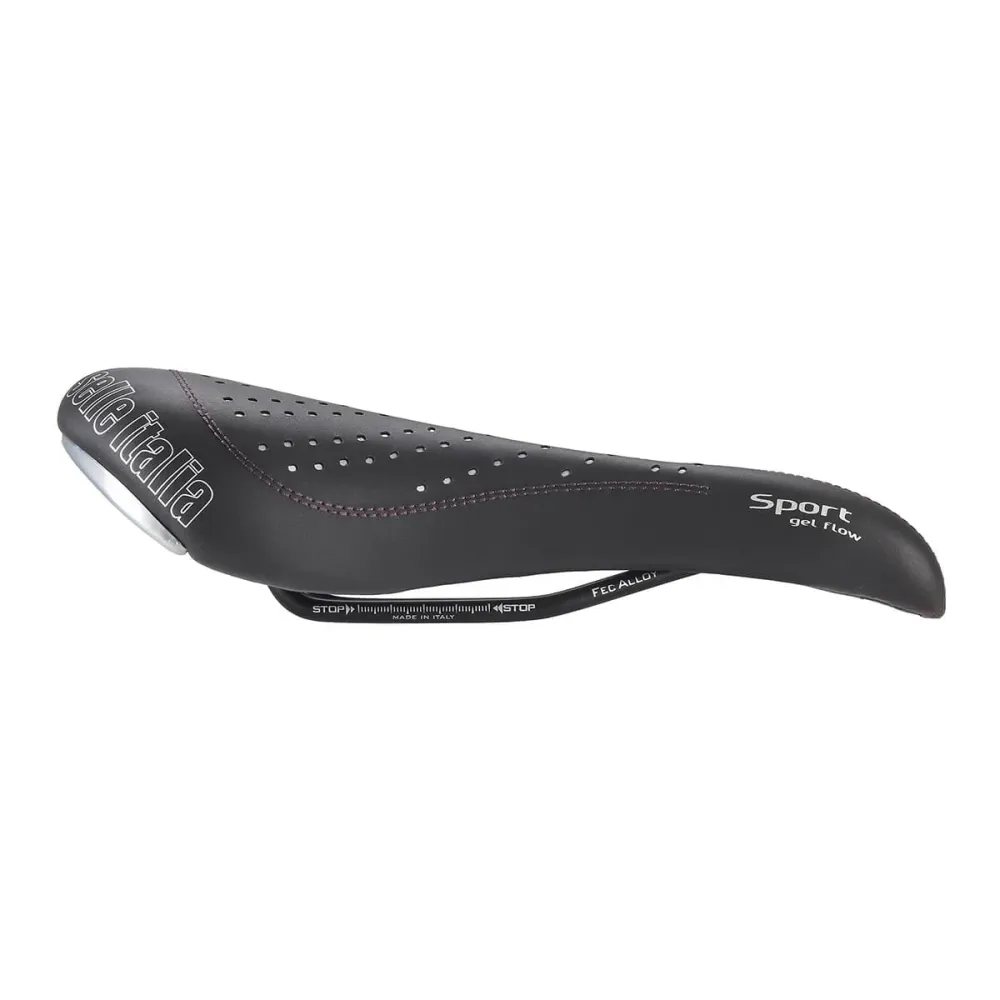 Sedlo SELLE ITALIA SPORT GEL FLOW Kolejnice Manganová černá