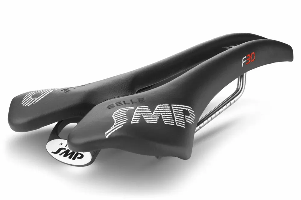 Sedlo SMP F30 Šířka 149 mm Kolejnice z nerezové oceli Černá