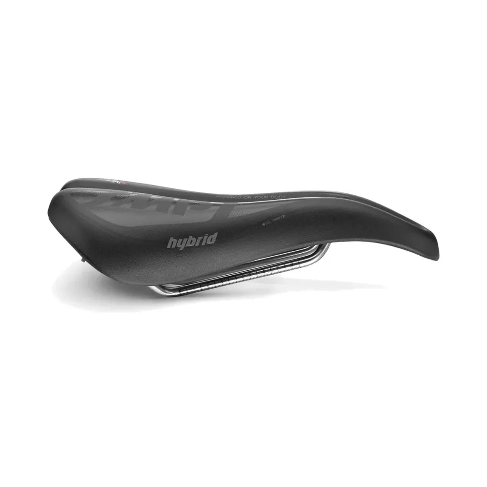 SMP HYBRIDE GEL Sedlo 140mm široké Ocelové kolejnice Černá