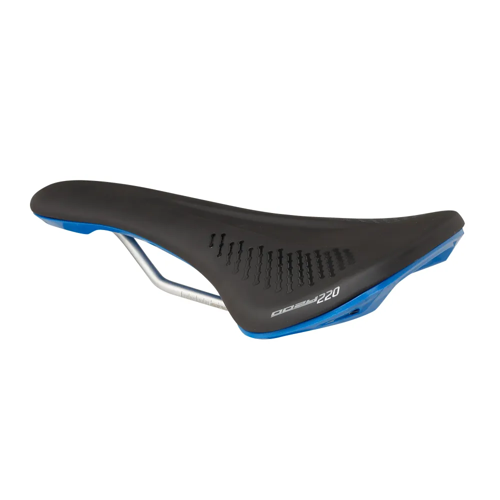 SPANK OOZY 220 144mm sedlo CrN/Ti kolejnice Modrá
