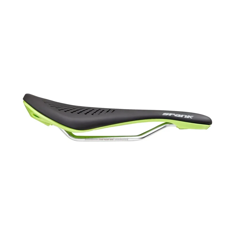 SPANK OOZY 220 144mm sedlo CrN/Ti Rails Green