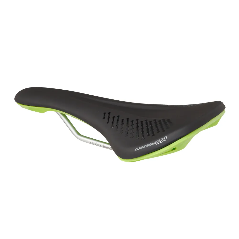 SPANK OOZY 220 144mm sedlo CrN/Ti Rails Green