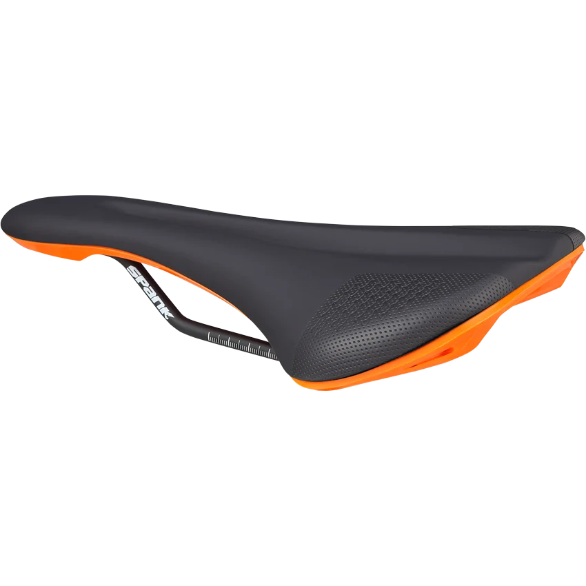 SPANK OOZY 280 144mm sedlo CrMo kolejnice oranžová