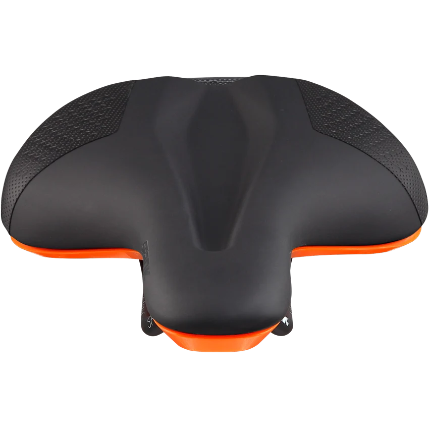 SPANK OOZY 280 144mm sedlo CrMo kolejnice oranžová