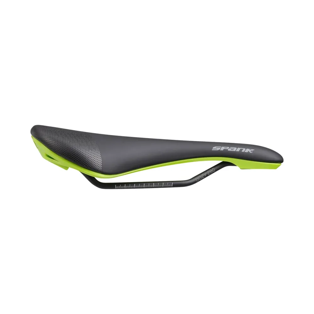 SPANK OOZY 280 144mm sedlo CrMo kolejnice Zelená
