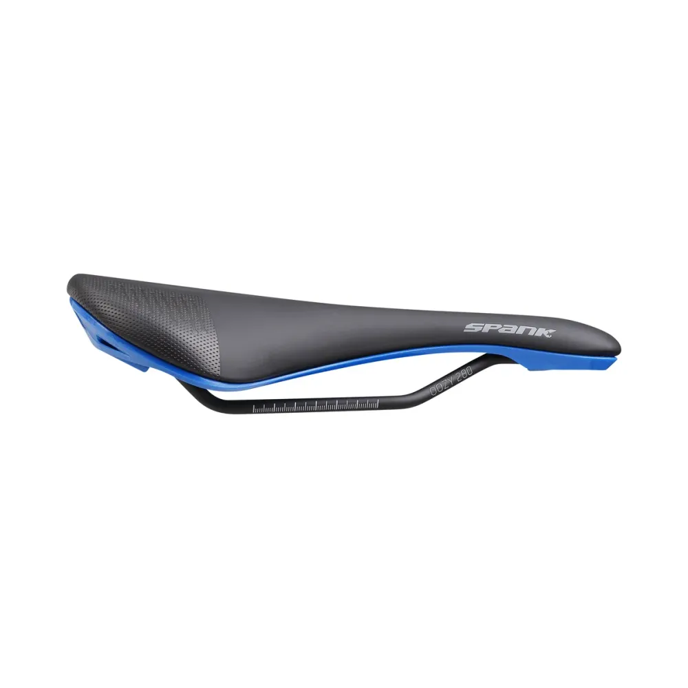 SPANK OOZY 280 144mm sedlo CrMo kolejnice modrá