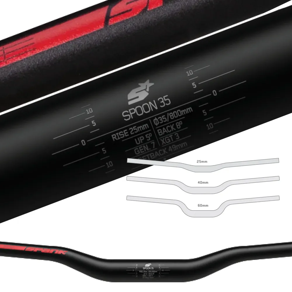 SPANK SPOON 35 Rise 40mm 800mm Black Hanger