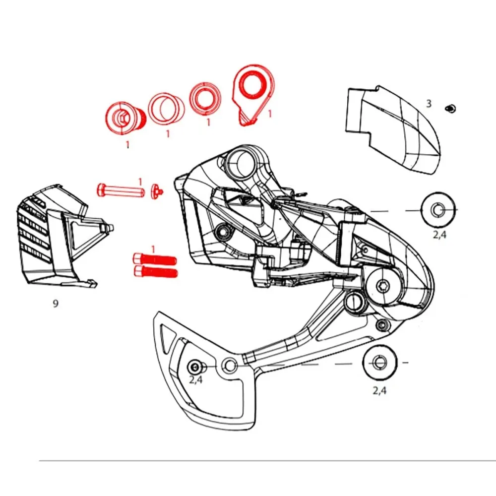 SRAM GX Eagle AXS Montážní přítlačný šroub zadního přehazovače #11.7518.098.006