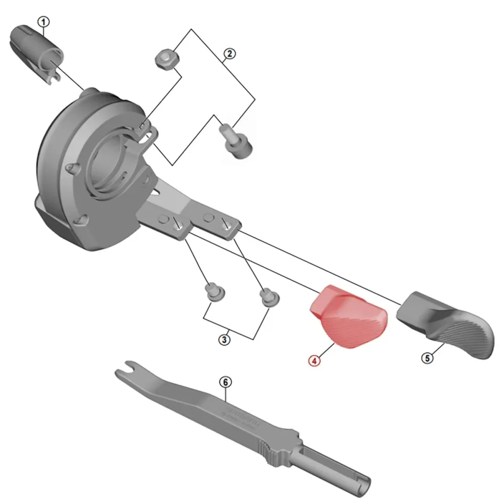 Tlačítko pro pravostranný pohon SHIMANO XT Di2 SW-M8050 #Y0B200015
