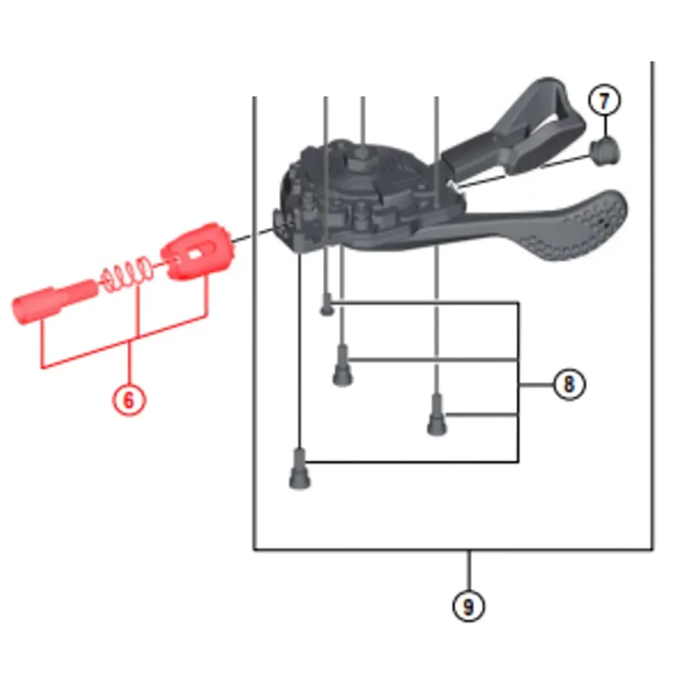 Těleso pro nastavení napětí pro regulátory rychlosti SHIMANO SL-M8000 / M7000 / M6000 #Y03K98030