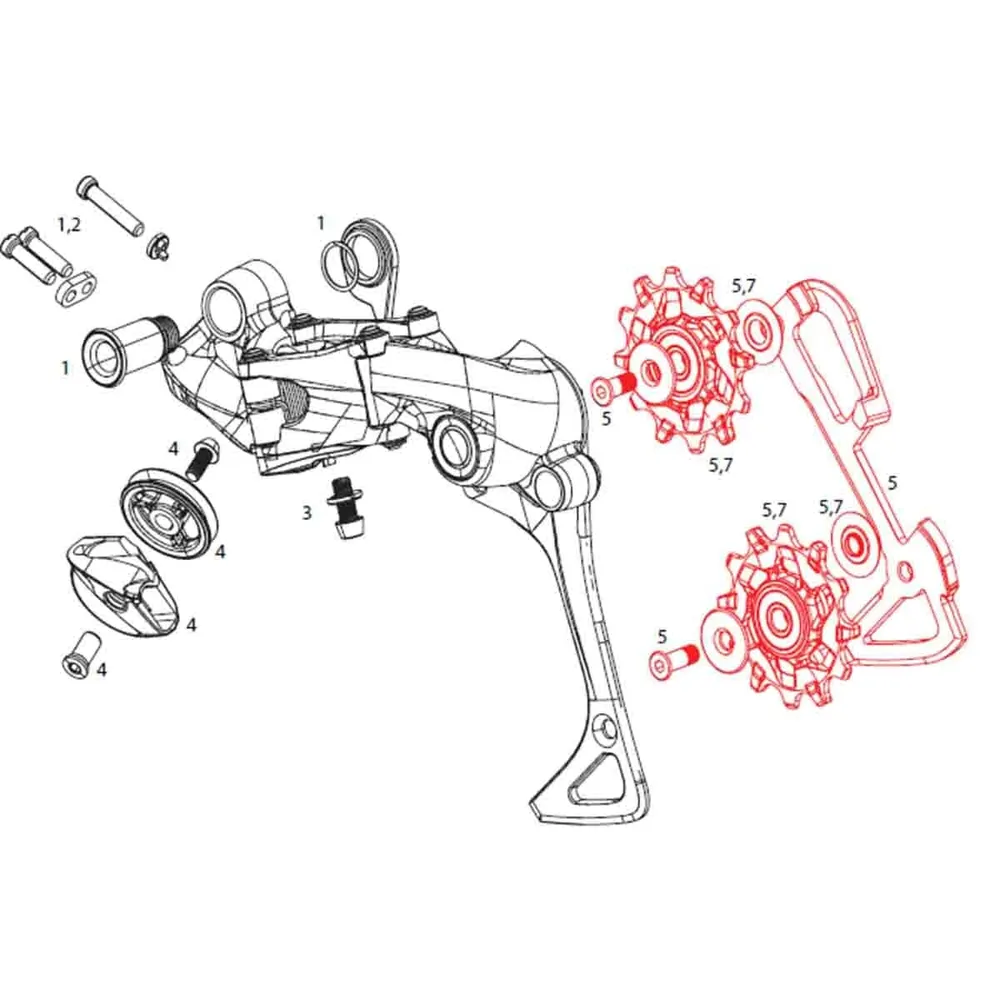 Vnitřní klika + válečky 1x11V SRAM XX1 X-SYNC