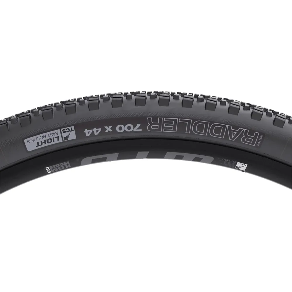 WTB RADDLER TCS LIGHT FAST ROLLING DUAL DNA SG2 700x44c Bezdušová pneumatika připravená na použití se zesílenou černou barvou