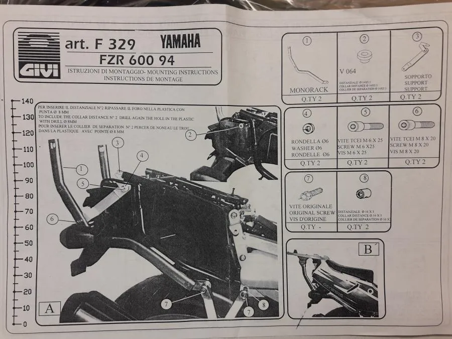 držák topboxu Yamaha