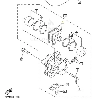 Yamaha Brzdové Destičky Zadní FZ-1