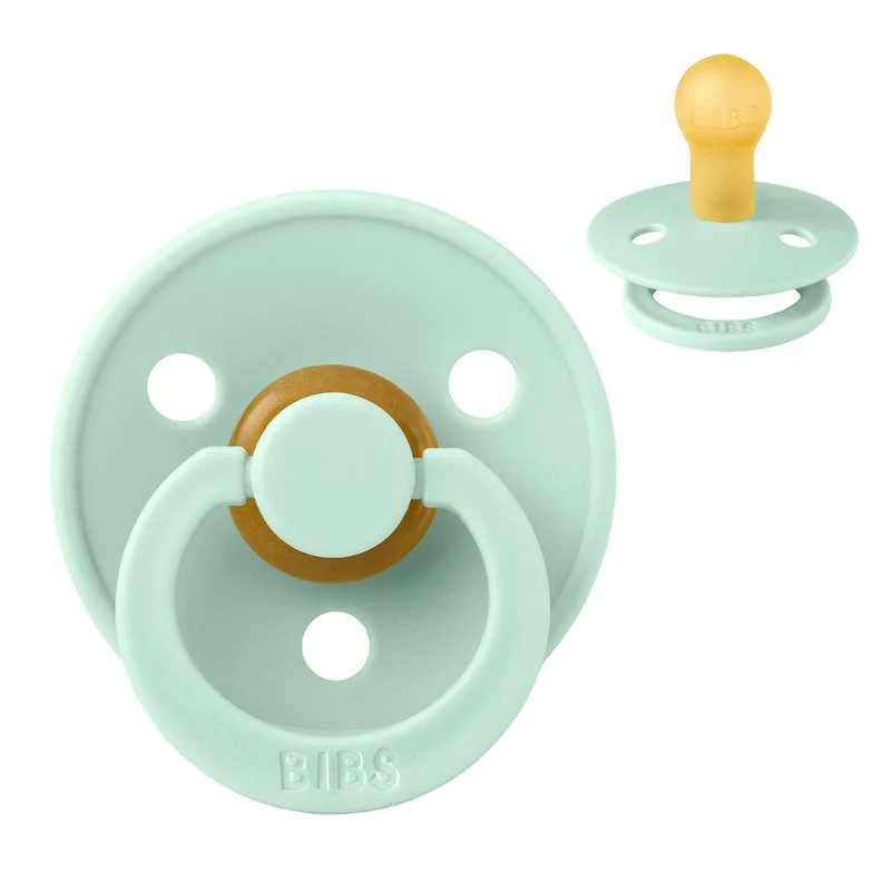 Bibs Kulatý Colour Dudlík - vel. 1 - přírodní guma - Nordický Mint