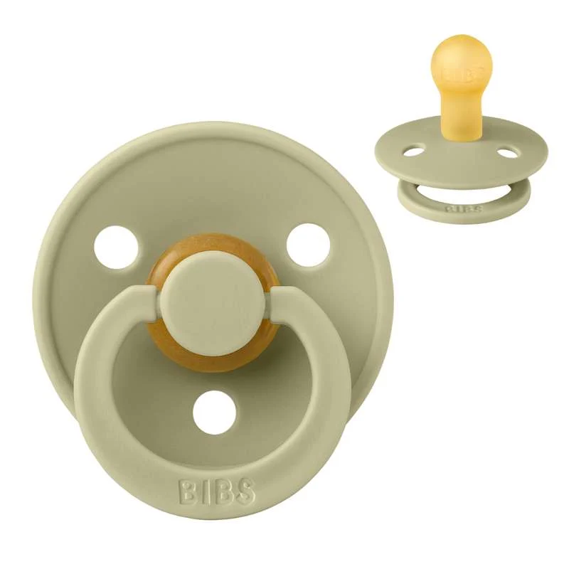 Bibs Kulatý Colour Dudlík - vel. 1 - přírodní guma - Khaki