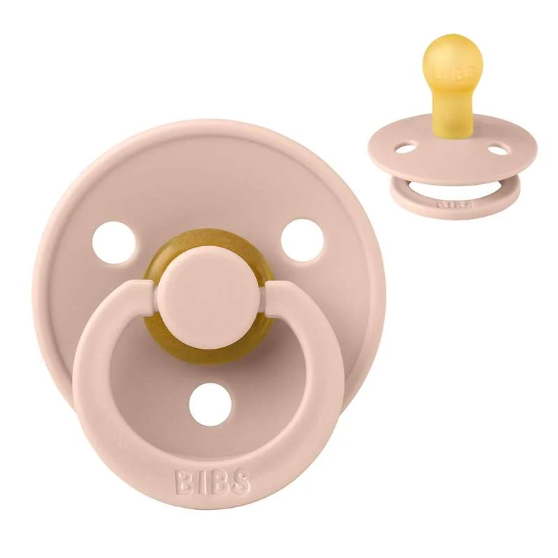 Bibs Kulatý Colour Dudlík - vel. 1 - přírodní guma - Ruměnec
