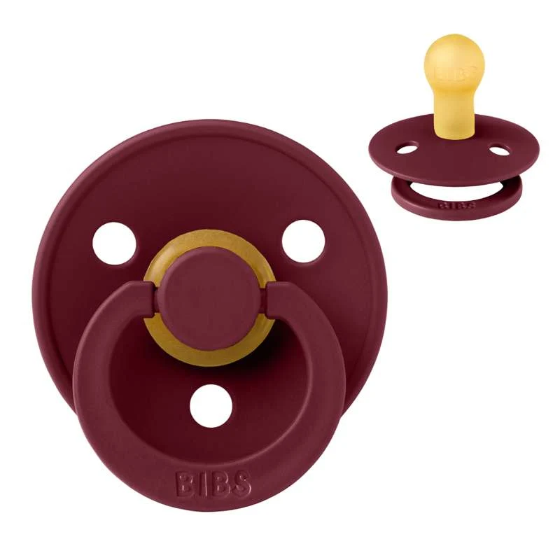 Bibs Kulatý Colour Dudlík - vel. 1 - přírodní guma - Bez černý