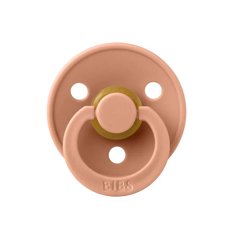 Bibs Kulatý Colour Dudlík - vel. 1 - přírodní guma - Broskev
