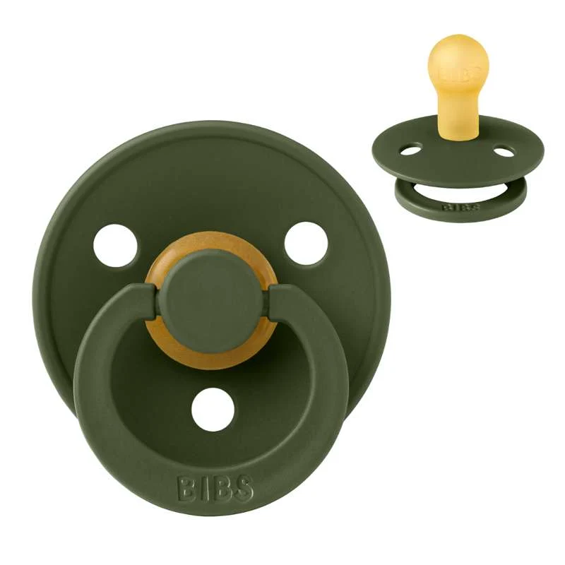 Bibs Kulatý Colour Dudlík - vel. 1 - přírodní guma - Lovec sage