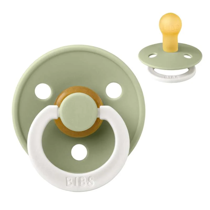 Bibs Kulatý Colour Dudlík - vel. 1 - přírodní guma - GLOW - Šalvěj