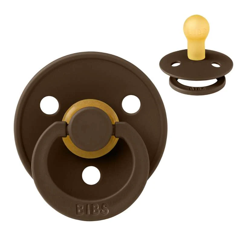 Bibs Kulatý Colour Dudlík - vel. 1 - přírodní guma - Mocha