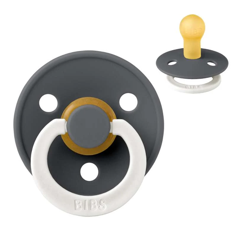 Bibs Kulatý Colour Dudlík - vel. 1 - přírodní guma - GLOW - Železo