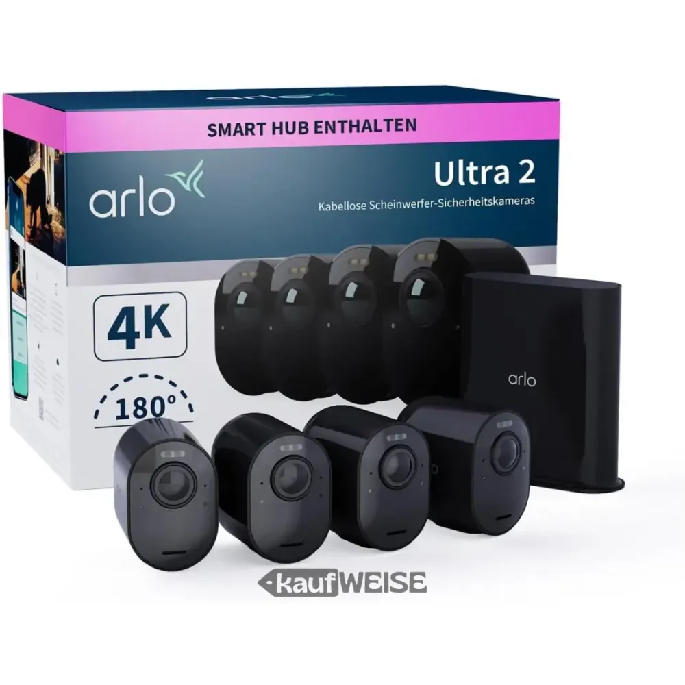 Arlo Ultra 2 4K bezpečnostní systém se 4 kamerami (černý)
