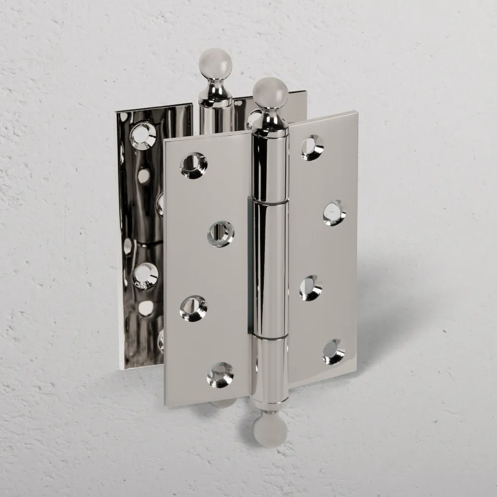 Maple Zlatý kov Door Hinge Pair FR60 - Polished Nickel Front Door Security