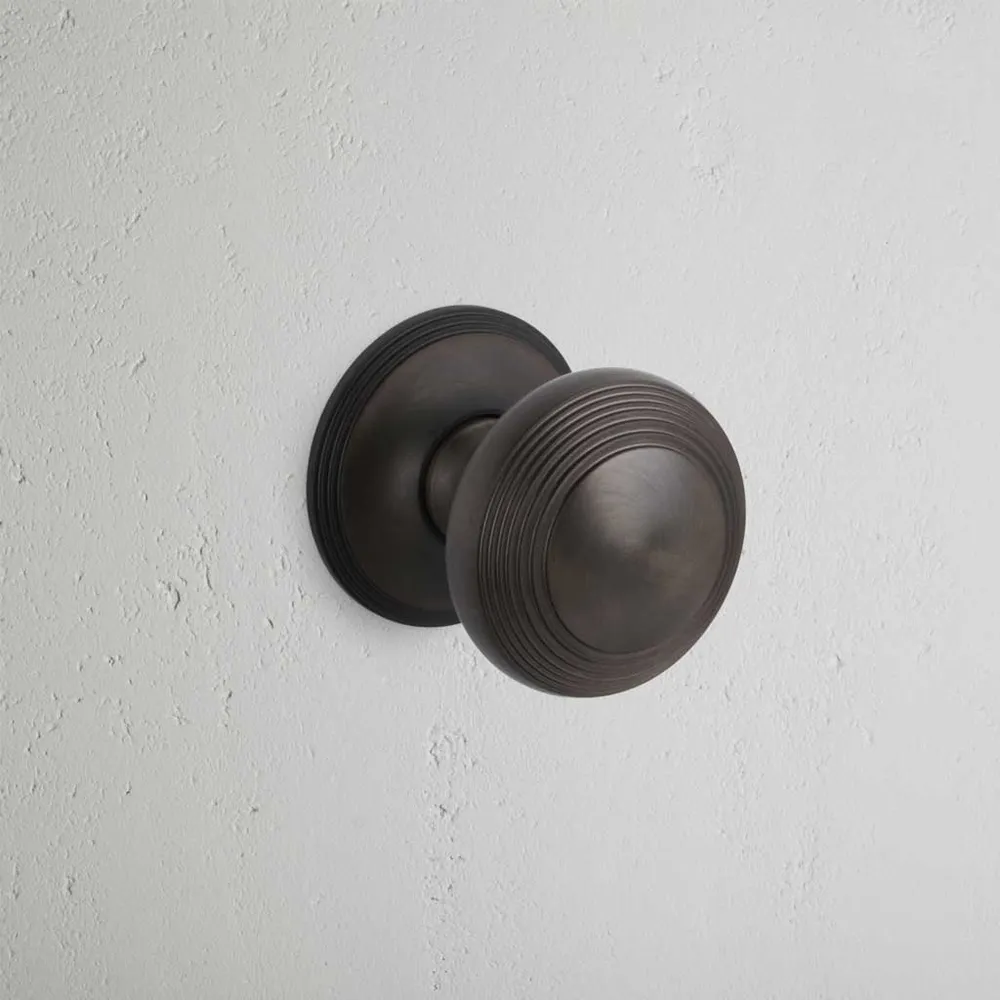Keyless Entry Poplar Sprung Door Knob - Warm finish