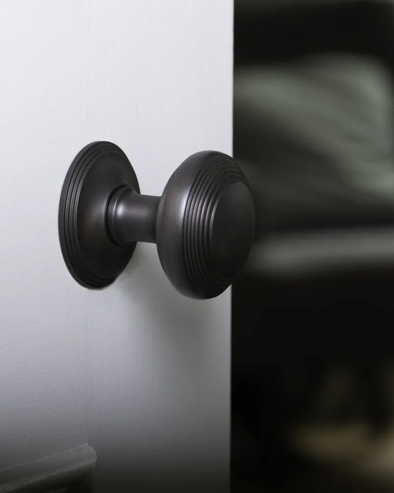 Keyless Entry Poplar Sprung Door Knob - Warm finish