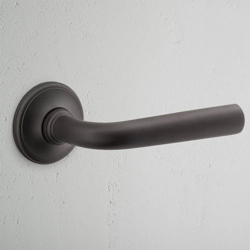 Apsley Unsprung Door Handle (Scandinavian) - Warm finish Strike Plate